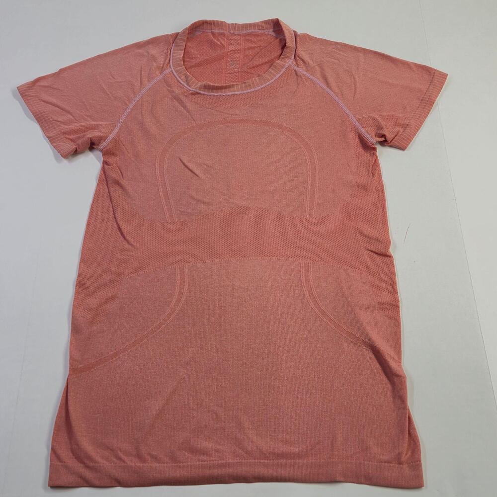 Lululemon Shirt Womens Small Pink Swiftly Tech Short Sleeve Seamless Yoga Top